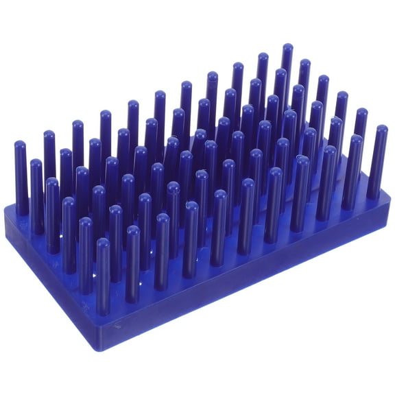 KAKOWELY Blue Peg Test Tube Drying Stand Plastic Material Sturdy Laboratory Rack