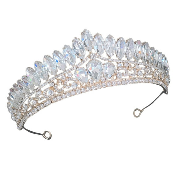 KAKOWELY Bridal Crown Wedding Headpiece 1Pcs Zinc Alloy Rhinestone For Brides Prom Baroque Style