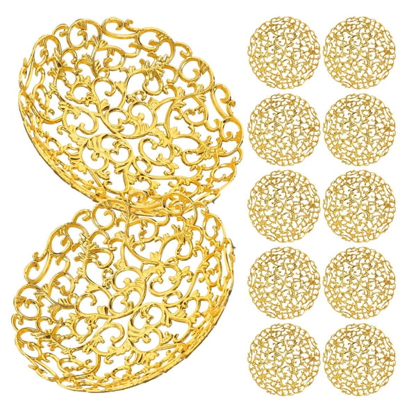 KAKOWELY Dessert Tray Golden 12Pcs 3.15X3.15X0.59In