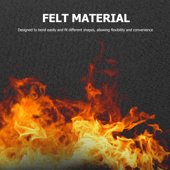 KAKOWELY Carbon Felt Welding Blanket High Temp Black Graphite Felt Pad Protective Welding Material