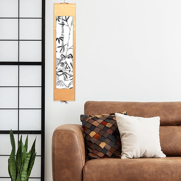 KAKOWELY Chinese Calligraphy Scroll 1Pack for Calligraphy and Painting in Golden Yellow