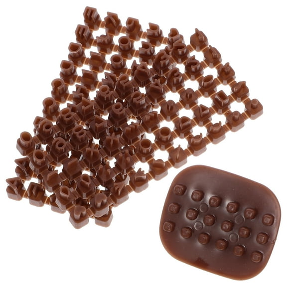 KAKOWELY Clay Alphabet Stamps Miniature Design 100-Piece Pottery and Cookie Making Family Use