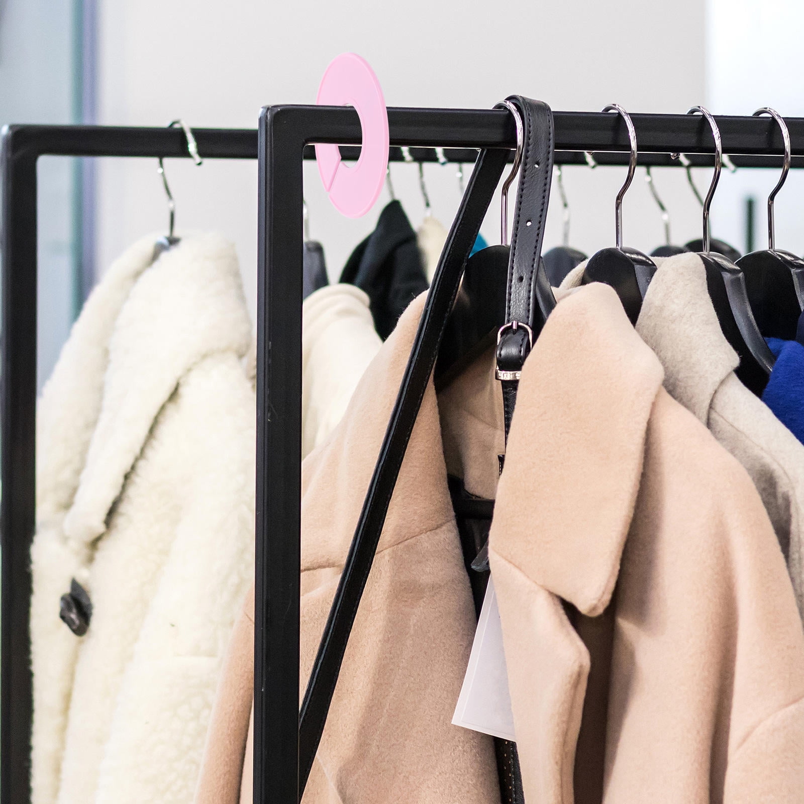 KAKOWELY Clothing Rack Sizers 16Pcs Round Plastic for Closet and ...