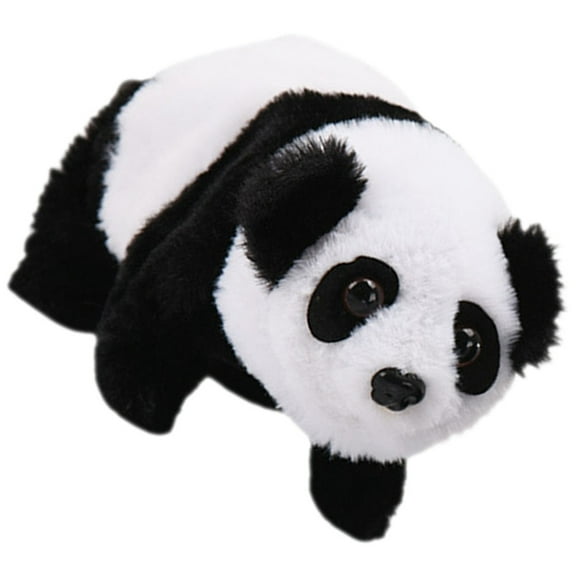 KAKOWELY Stuffed Panda Crawling Panda Interactive Electronic Pet Plush 18x10.5cm 1 Pcs