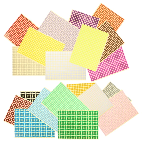 KAKOWELY DIY Color Stickers Multi Color Small Circle Sticky Dot Labels for Decoration
