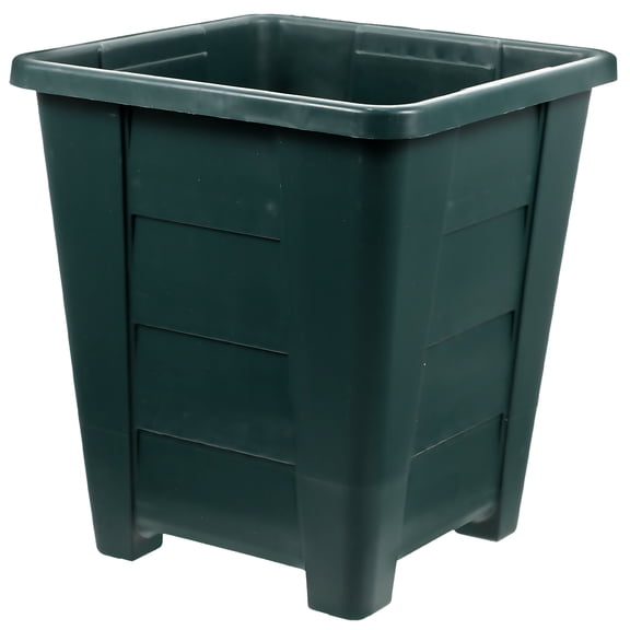 KAKOWELY Dark Green Resin Planter Pot Made of Durable PP Material for Outdoor and Indoor Gardening