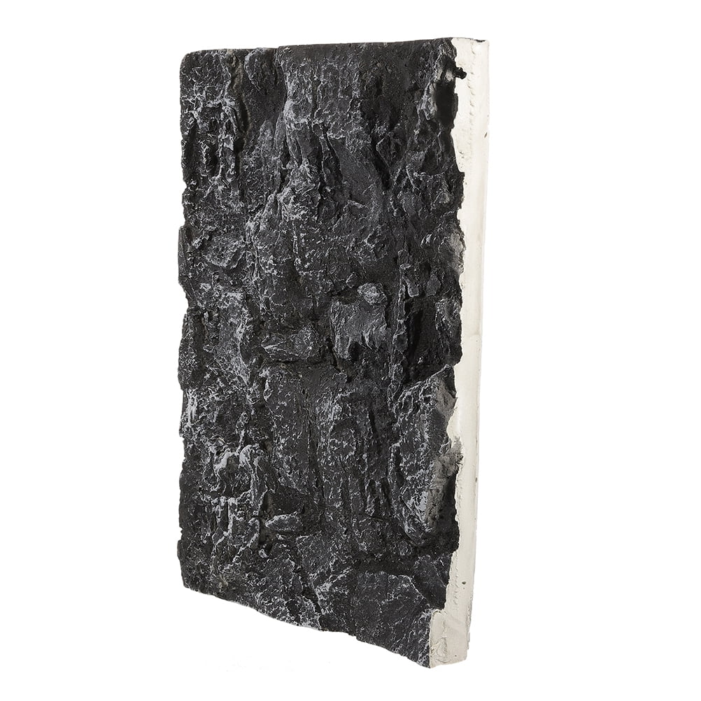 KAKOWELY Dark Grey 3D Natural Rock Texture Aquarium Background Board ...