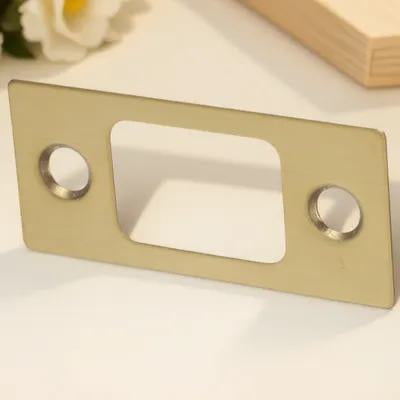 KAKOWELY Door Strike Plate Extender Stainless Steel Golden 1Set For Enhanced Security