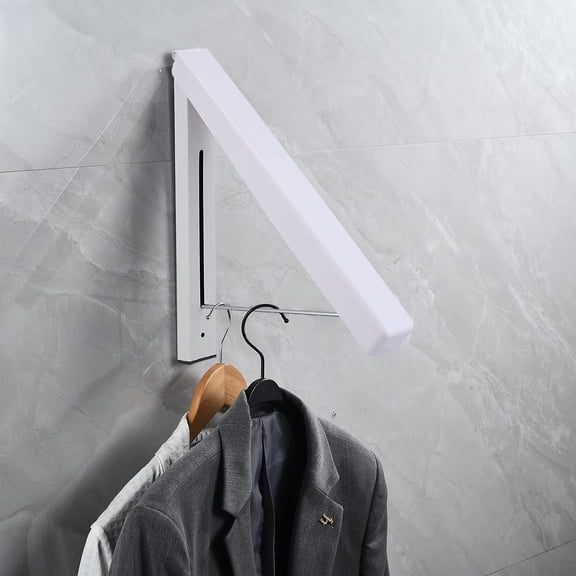 KAKOWELY Drying Rack White Square Tube Hidden Indoor 1Pack