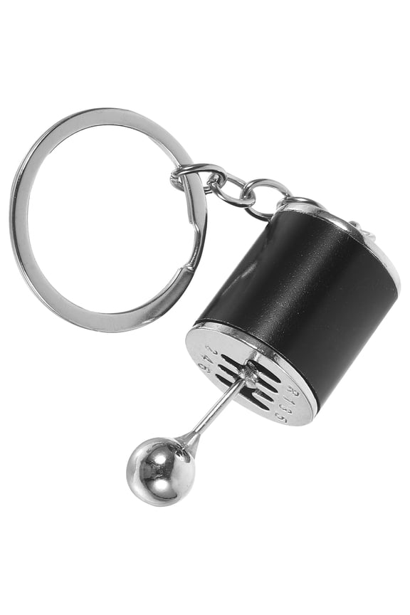 Black Alloy Gear Shifter Keychain, Unique 6-Speed, Durable, for Car Decoration