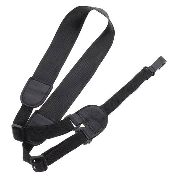 KAKOWELY Durable Black Ukulele Strap with Hook Easy Install Breathable Nylon Material Accessory