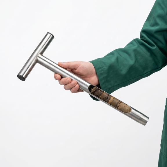 KAKOWELY Durable Metal Soil Sampler Probe with T Handle for Agriculture Forestry and Lawn Maintenance
