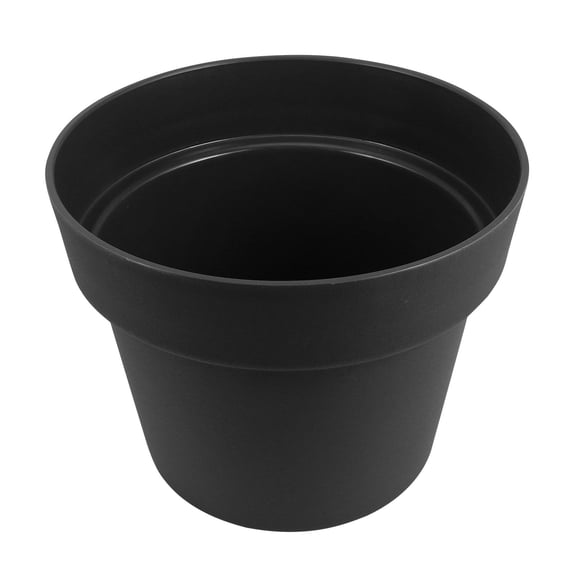 KAKOWELY Durable Plastic Garden Flower Pot with Ventilation and Fall Resistance Black Color