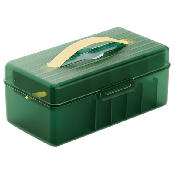 KAKOWELY Electronic Organizer Bin 1Pcs Transparent Green For Bedroom Cord Storage Organizer With Double Layer Design