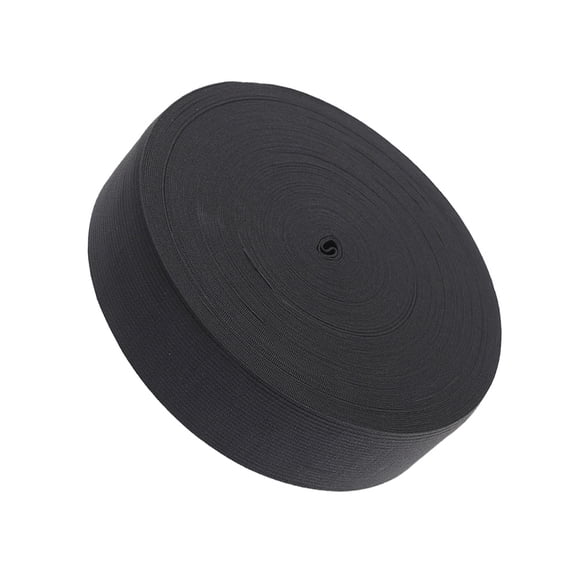 KAKOWELY Flat Sewing Elastic for Waistbands 1 Roll Black Polyester 40m Length 2cm Width
