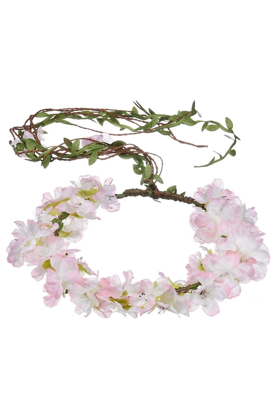 Floral Wedding Hairband with Realistic Cherry Blossoms Design for Decoration Multi Color Fits Most Heads