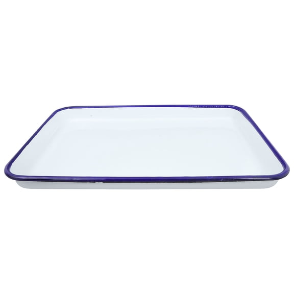 KAKOWELY White Rectangular Food Serving Tray for Laboratory and Home Use, Minimalist Design, 1 Piece