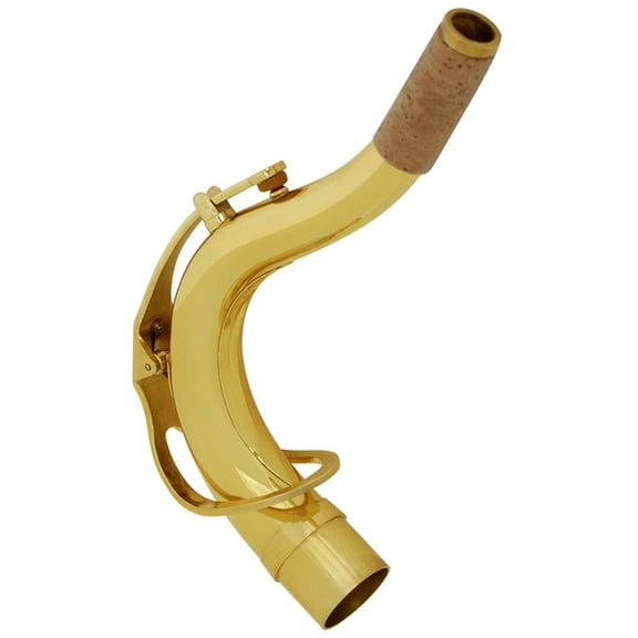 KAKOWELY Golden Brass Saxophone Neck Replacement for Alto Tenor Baritone Sax with Wear Resistant Finish