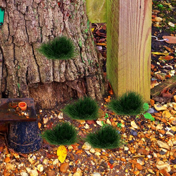 KAKOWELY Grass Model Artificial Fake Grass for Landscape Designers Dark Set