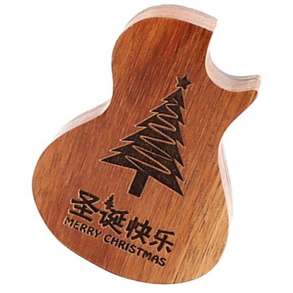 KAKOWELY Guitar Picks Storage Case Organizer for Musicians Guitarists Portable 1 Set Wood Material