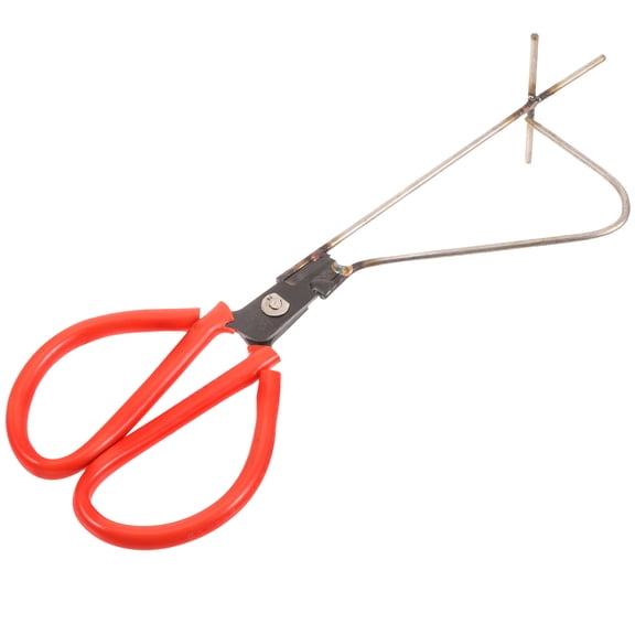 KAKOWELY Hand Tool Pottery Glazing Plier in Red Stainless Steel for Home Ceramic Projects