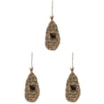 thumbnail image 1 of KAKOWELY Hanging Bird Nest Dark Brown Teardrop Rustic Style 3Pcs 13.8X4.3X4.3in, 1 of 6