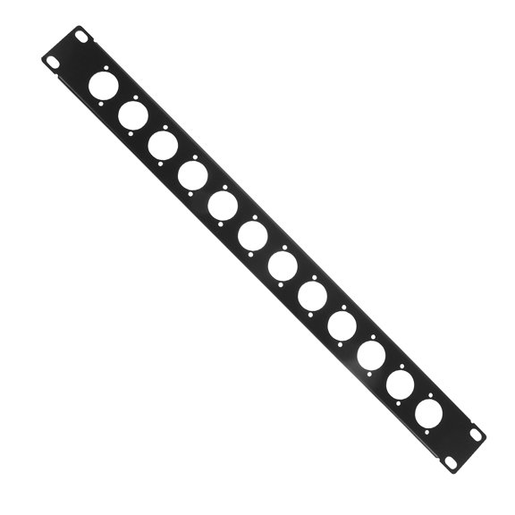 KAKOWELY High Density Black Cable Organizer 12 Port Hinged Rack Panel for Under Desk Wire Management