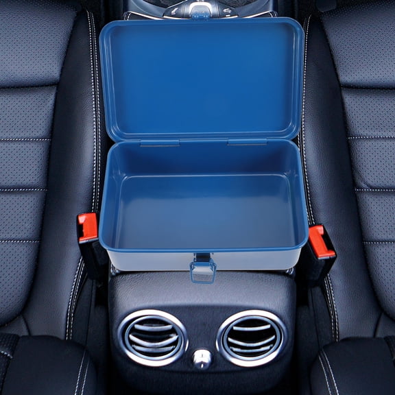 KAKOWELY High Load Capacity Blue Iron Tool Box for Secure Storage of Tools and Small Items