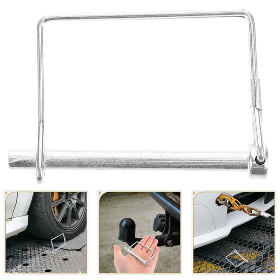 KAKOWELY Hitch Lock Pin Silver Iron Quick Release Trailer Hitch Locking Pin For Lawn Tractor 1 Set