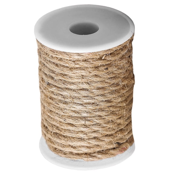 KAKOWELY Khaki Craft Jute Rope Strong Natural Twine for Packaging and Decorating