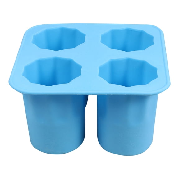 KAKOWELY Kitchen Silicone Ice Tray Blue Flexible Mold for Ice Chocolates Gelatin and Pudding