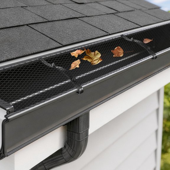KAKOWELY Lightweight Plastic Mesh Gutter Guard Covers for Garden and Balcony Drainage Protection