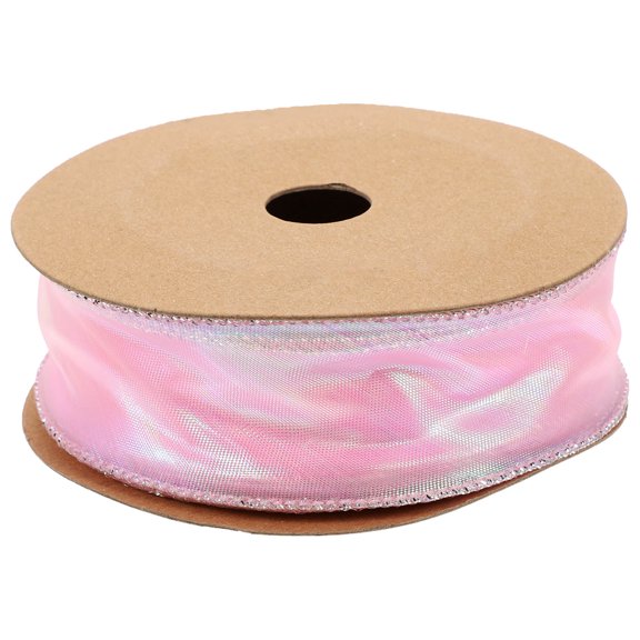 KAKOWELY Lovely Package Ribbon 1 Roll Pink Polyester for present Wrapping and Festive Occasions