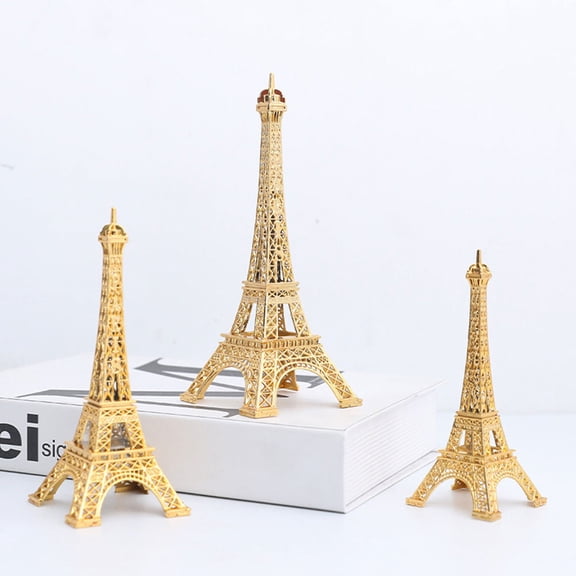 KAKOWELY Metal Eiffel Tower Decoration in Golden Color Stylish Desktop Adornment for Home Use