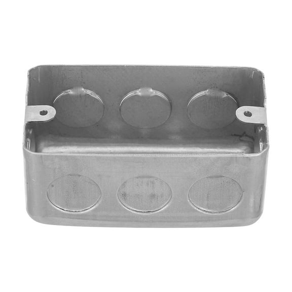 KAKOWELY Metal Electrical Outlet Box Single Gang Plated Silver Designed for Compatibility and Reliable Installation