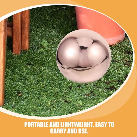 KAKOWELY Mirror Balls Garden Gazing Globe Mirror Ball Outdoor Reflective Sphere Rose Gold 1Set
