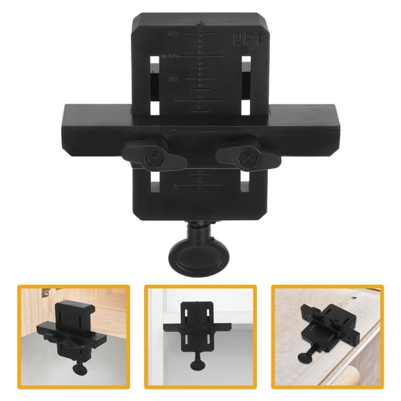 KAKOWELY Multi-Function Cabinet Door Clamp Tool 1Set in Black Abs for Diy Enthusiasts