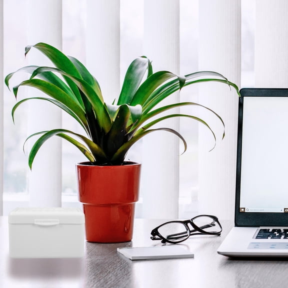 KAKOWELY Multi Function White Card Box Convenient Office Cards Holder for Business and Home Use