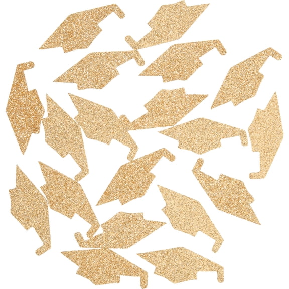 KAKOWELY Multi Functional Graduation Cap Confetti Plated Gold for Party Table Scatters