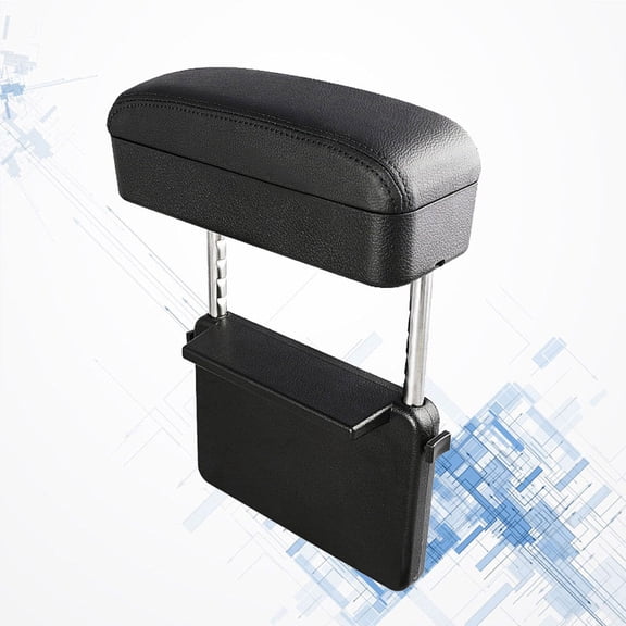 KAKOWELY Multifunctional Black Armrest Box for Car with Durable Material and Easy No Hole Installation