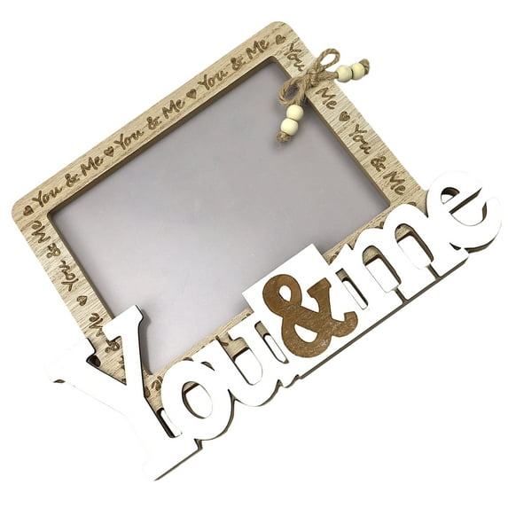 KAKOWELY Photo Frame For Desk Wedding Commemoration Density Board Simple Style 1Pcs