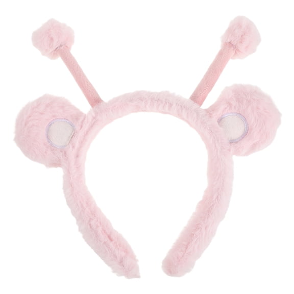 KAKOWELY Pink Plush Bee Headband with Ears Soft Insect Hairband for Cosplay and Parties