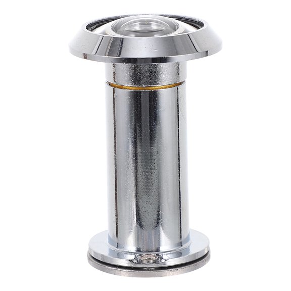 KAKOWELY Plated Silver Safety Door Viewer with Privacy Cover Glass Lens and Adjustable Length