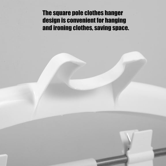 KAKOWELY Portable White Garment Steamer Hanger Clothes Drying Rack for Pants Jeans and Skirts