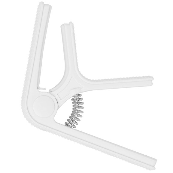 KAKOWELY Portable White Guitar Capo with Anti Slip Silicone for Acoustic Guitar and Ukulele Fast Pitch Shift