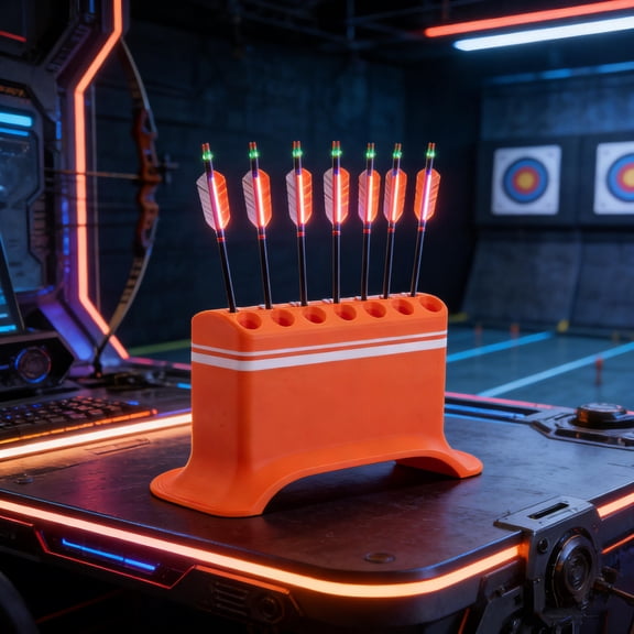 KAKOWELY Professional Orange Arrow Organizer Rack for Shop Counter, Vertical Display Stand for Efficient Storage