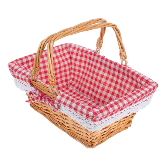 KAKOWELY Wicker Basket for Counter with Natural Willow Design for Fruit Bread and Snacks