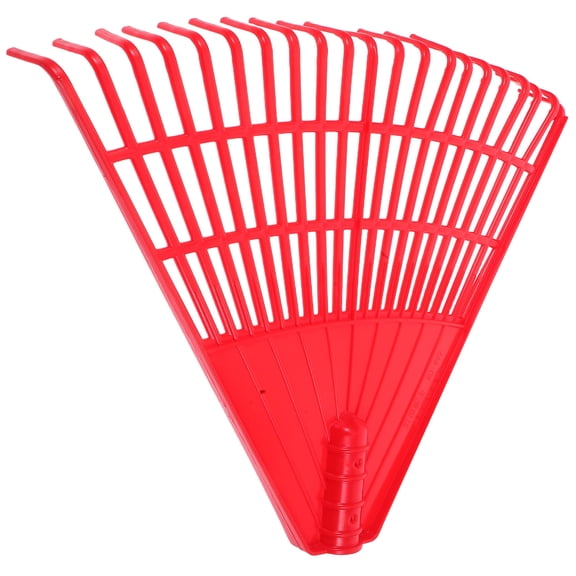 KAKOWELY Portable Plastic Lawn Leaf Rake with 21 Teeth for Garden Cleanup