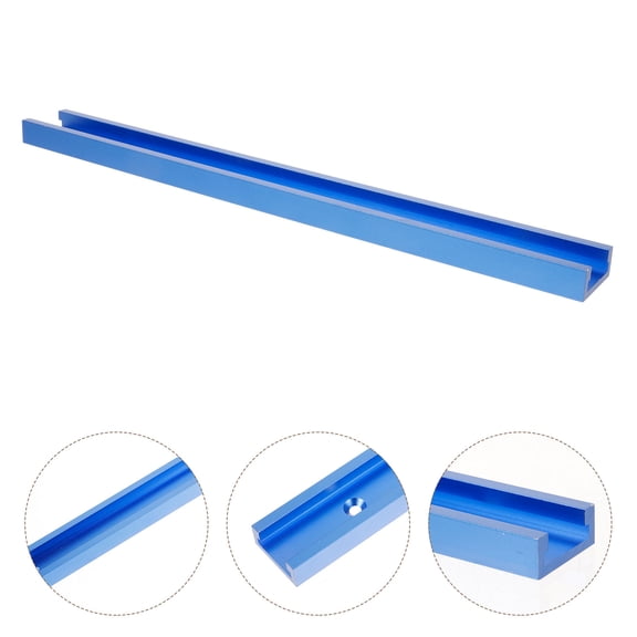 KAKOWELY Router Table Accessories T Track Slide Blue Aluminum Alloy 1Pack