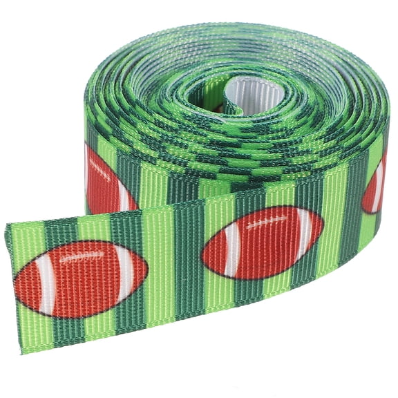 KAKOWELY Rugby-Themed Ribbon Roll for Sports Parties, Events, and Decorations, Perfect for Rugby Fans and Game Day Celebrations